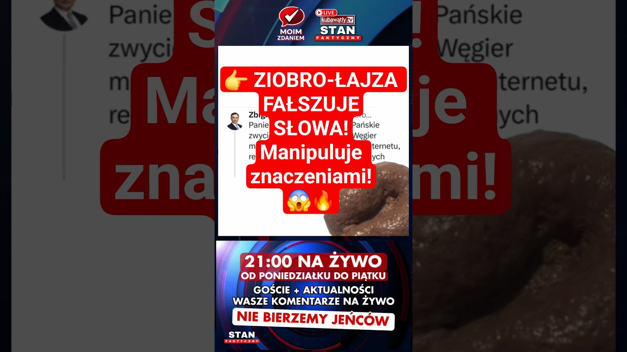 👉 ZIOBRO-ŁAJZA FAŁSZUJE SŁOWA! Manipuluje znaczeniami! 😱🔥