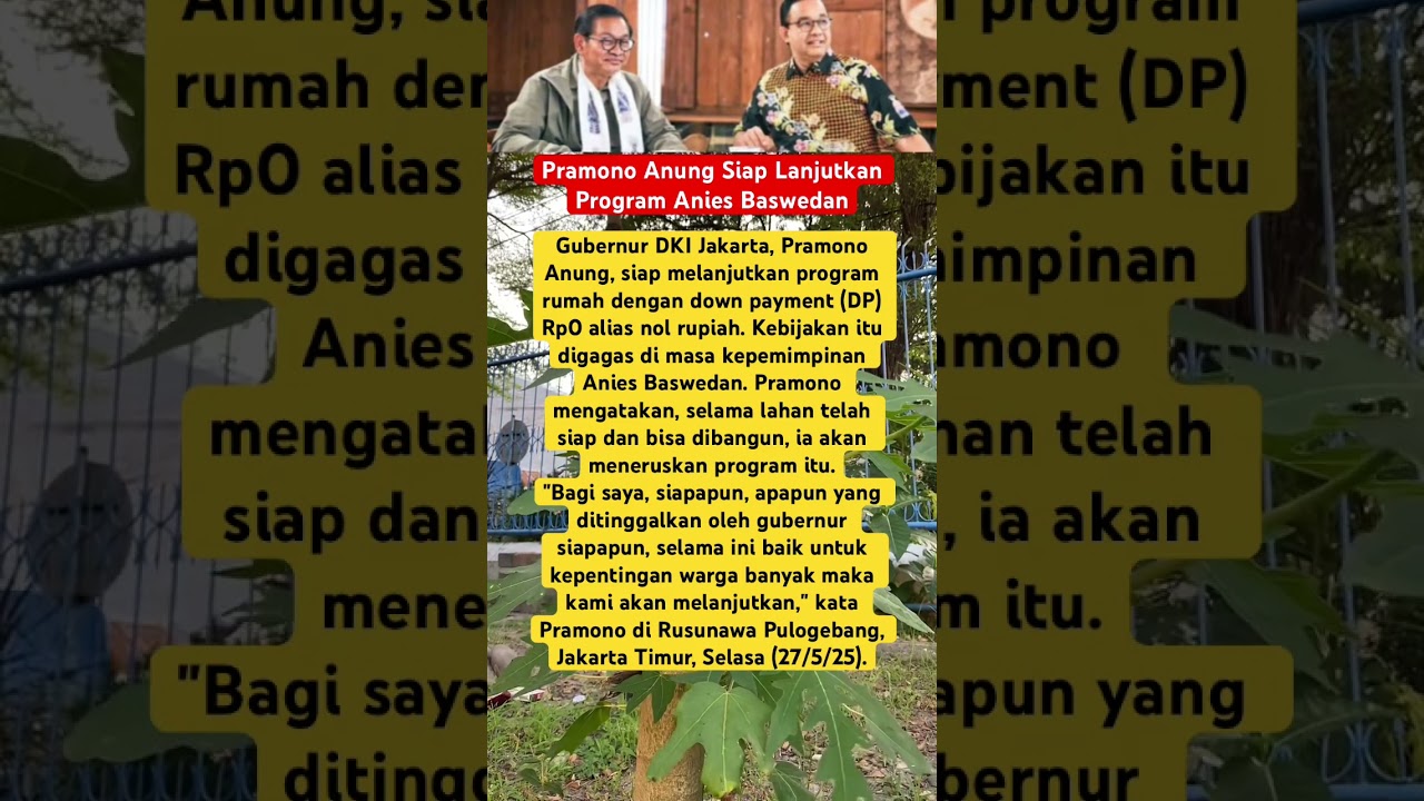 Pramono Anung Siap Lanjutkan Program Anies Baswedan #pramonoanung #aniesbaswedan #kabarviral123