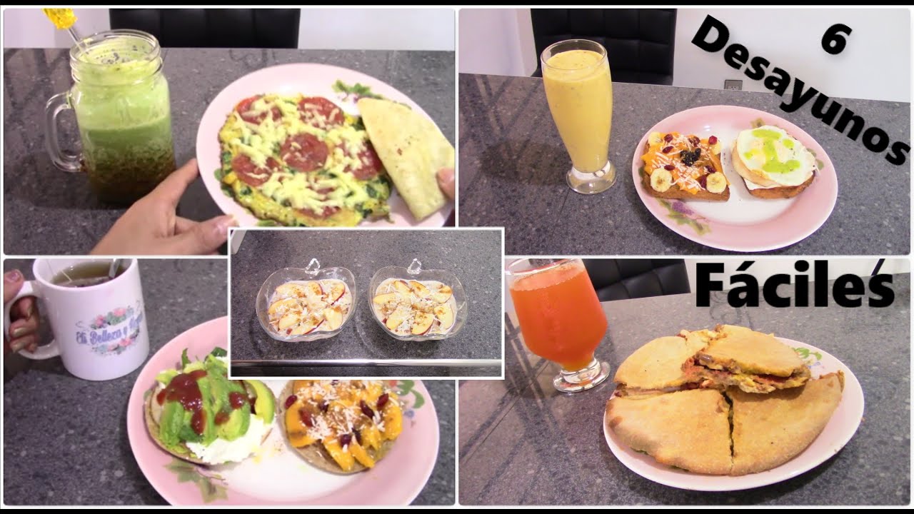 Menú de Desayunos completos saludables