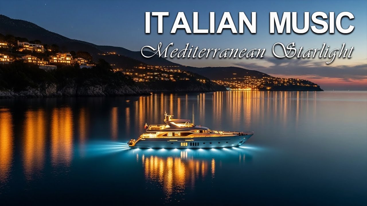 Italian Music – Mediterranean Dream ✨ Elegant Night by the Sea