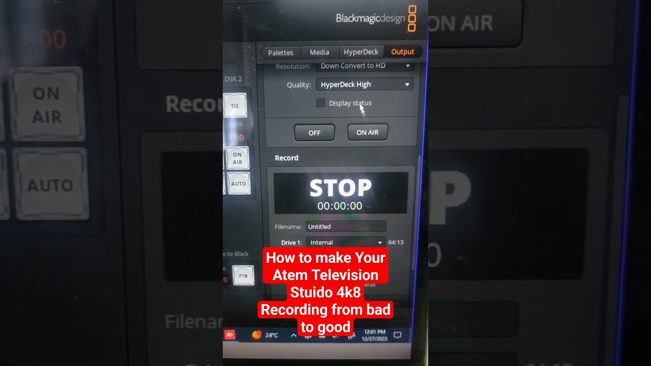 Atem Television studio 4K8 Recording Worst to best ! #atem #recording #4k8