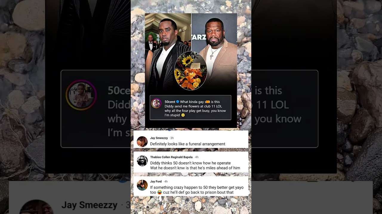 50 Cent reacts after Diddy sent him a bouquet of flowers from prison 👀