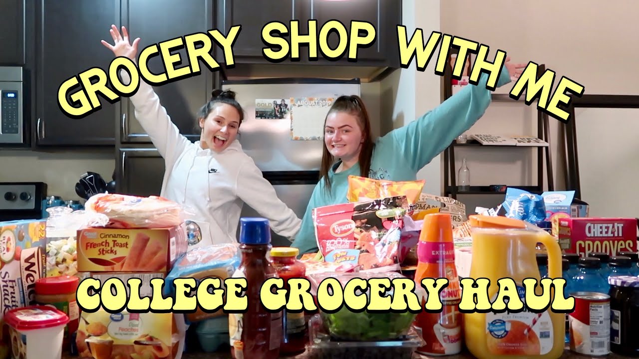 GROCERY SHOP WITH US | College Grocery Haul
