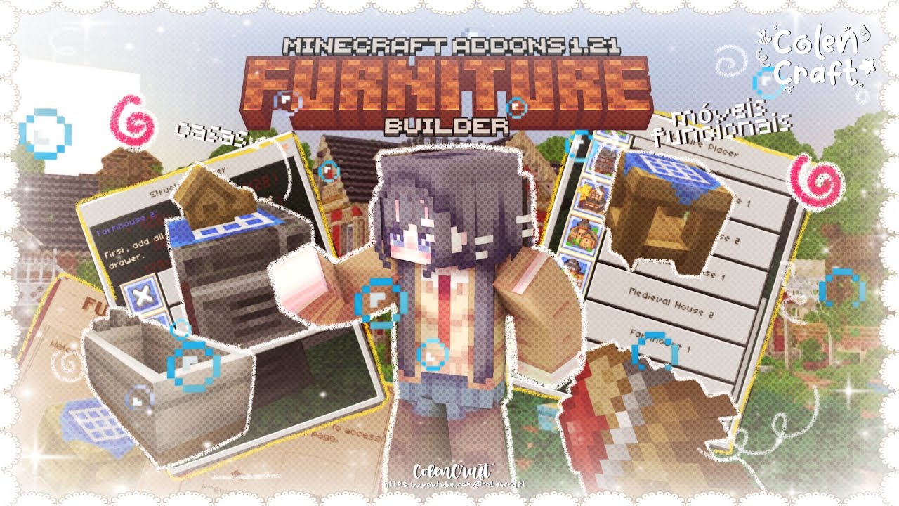 ꒰ Minecraft PE ꒱ 𐙚 🏘 Furniture Builder - ADDON DE CASAS 1.21.113 | colencraft  ֱ✿༷ 𝆬