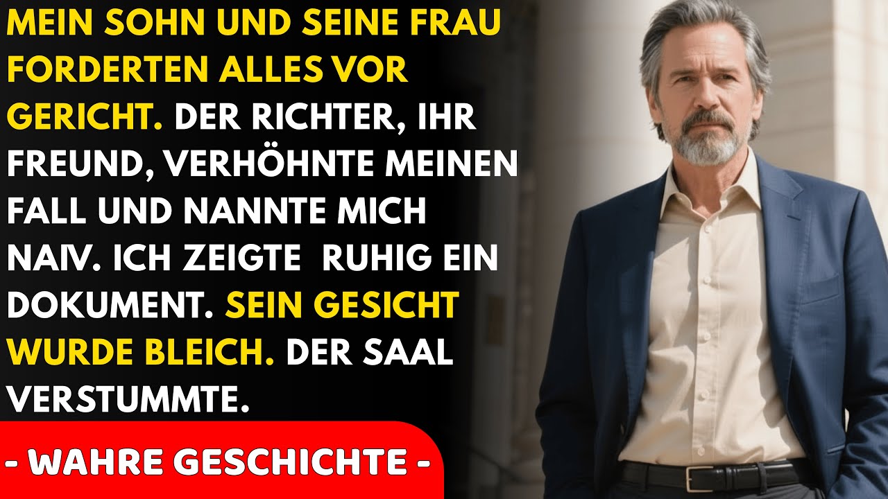 Mein Sohn Und Seine Frau Forderten Alles Vor Gericht, Aber Als Ich Ein Dokument Zeigte, Sie...