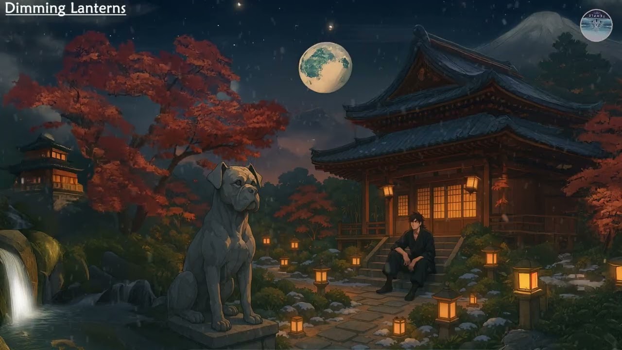 Temple Lofi Nights 🌕 | Chill Beats for Deep Thoughts & Still Moments