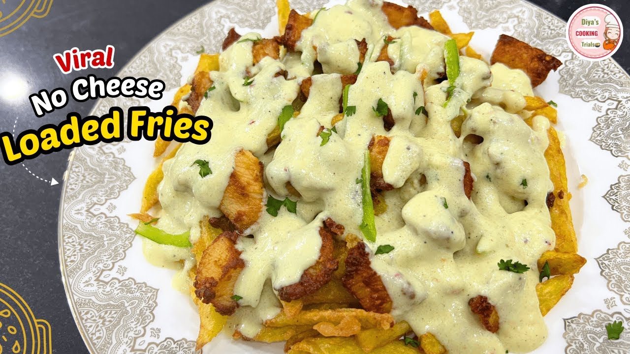 No Cheese? Try These Loaded Fries🍟😋| Creamy Chicken Loaded Fries At Home