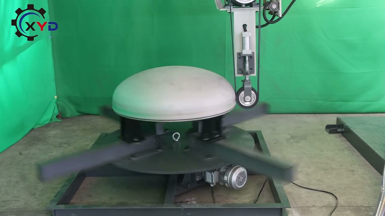 Dished end and tank polishing  machine