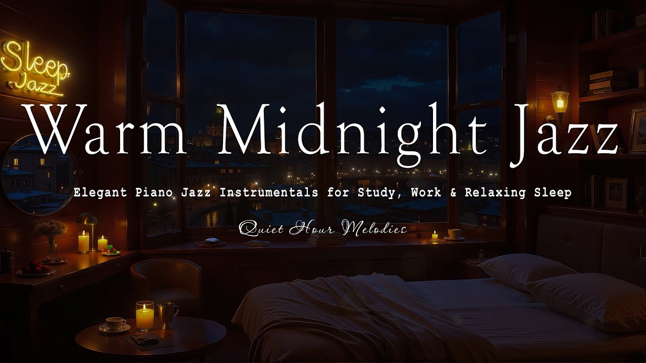 Warm Midnight Sleep Jazz Music - Elegant Piano Jazz Instrumentals for Study, Work & Relaxing Sleep