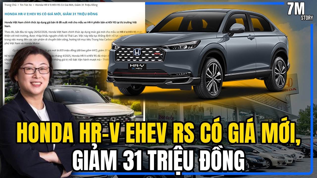 HONDA HR-V EHEV RS CÓ GIÁ MỚI, GIẢM 31 TRIỆU ĐỒNG