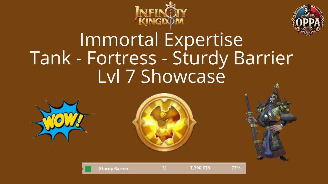 Infinity Kingdom: Testing Sturdy Barrier Level 7 for Immortal Expertise