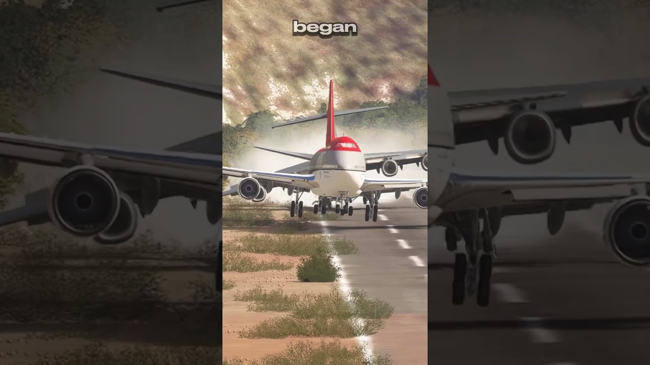 A US military plane escorts a Boeing 747 in a complicated location - Flight Simulator #aircraft