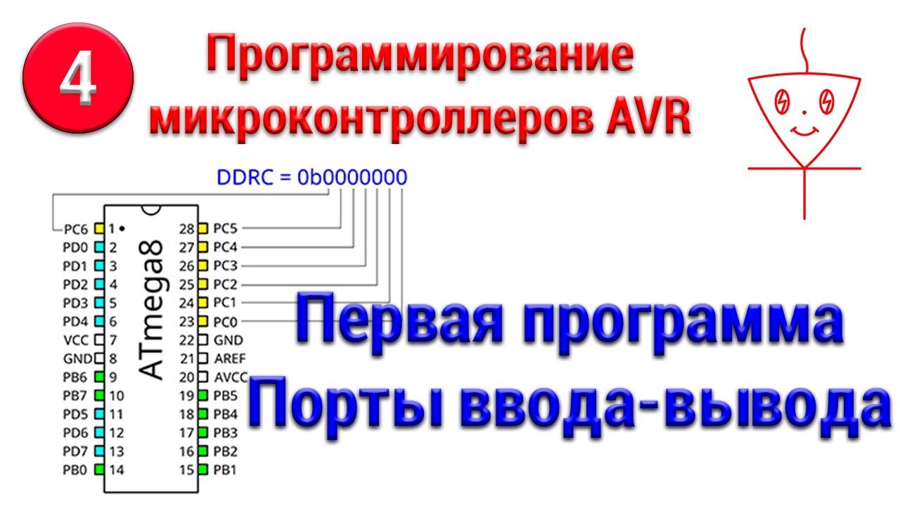 Порты ввода-вывода | Первая программа | Микроконтроллеры с нуля #4