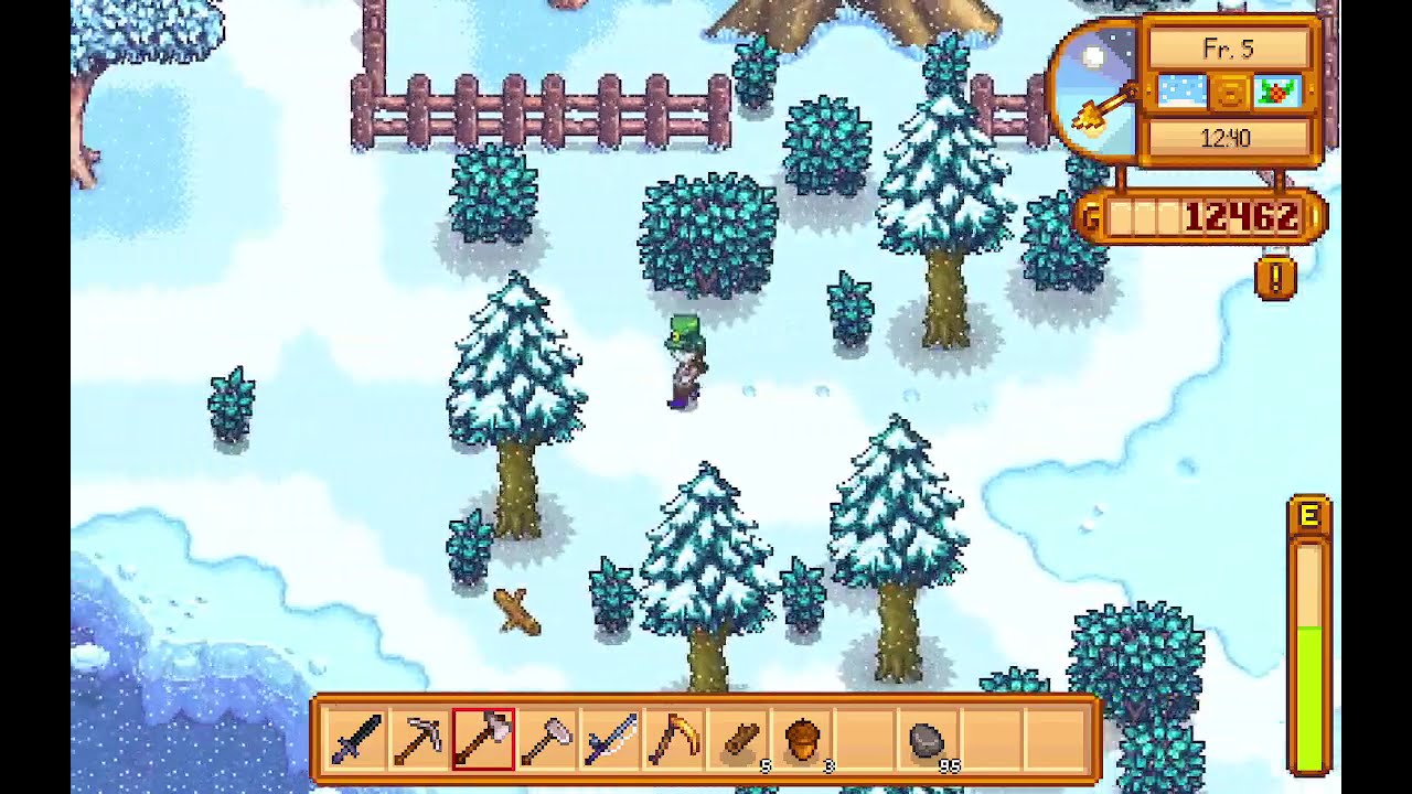Stardew Valley en Alemany - Dia 5 d'hivern, any 1