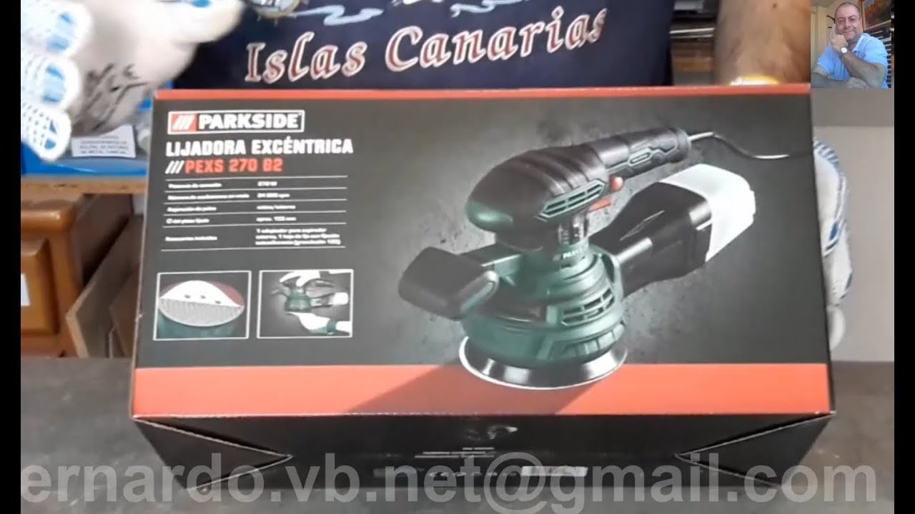 Lijadora excentrica Parkside - Modelo PEXS 270 B2 - 270W - Presentación, Unpacking, Unboxing, Review