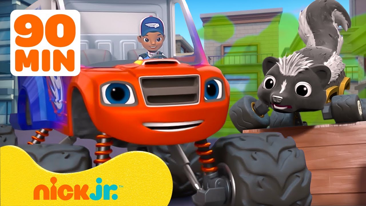 Вспыш и чудо-машинки | Самые ВОНЮЧИЕ миссии Блейза! 🦨💨 | 90 минут | Nick Jr. Cyrillic