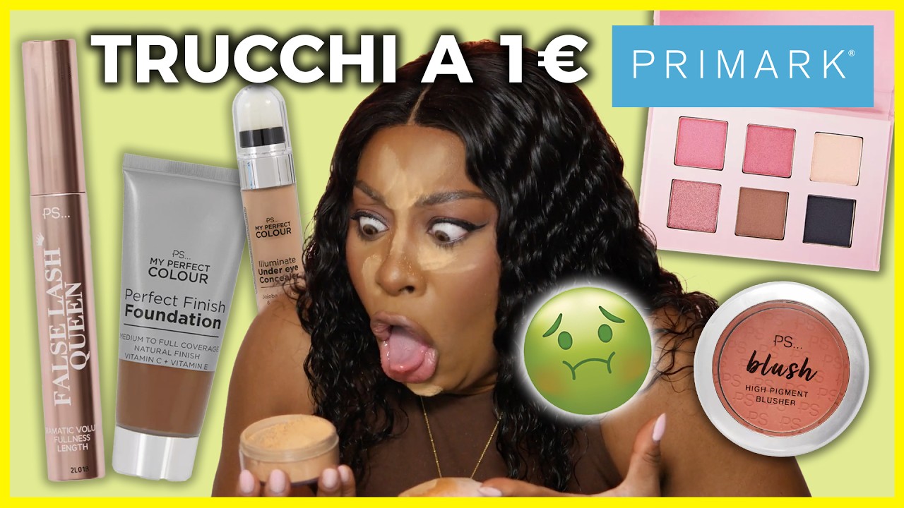 TRUCCHI A 1€? 😱 Mi trucco SOLO con i trucchi di PRIMARK BEAUTY ITA | Test Makeup su PELLE SCURA