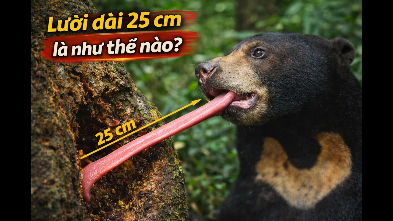 Lưỡi dài 25 cm là như thế nào ?