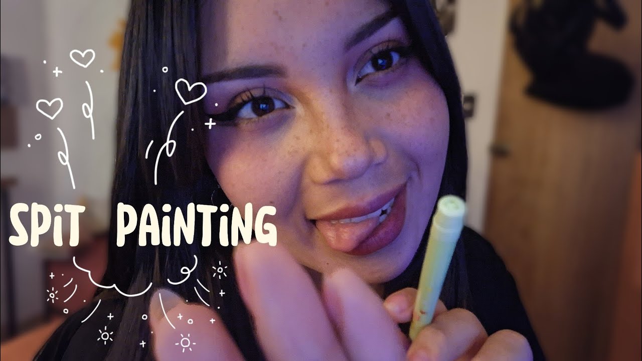 ASMR spit painting | arte en tu carita 
