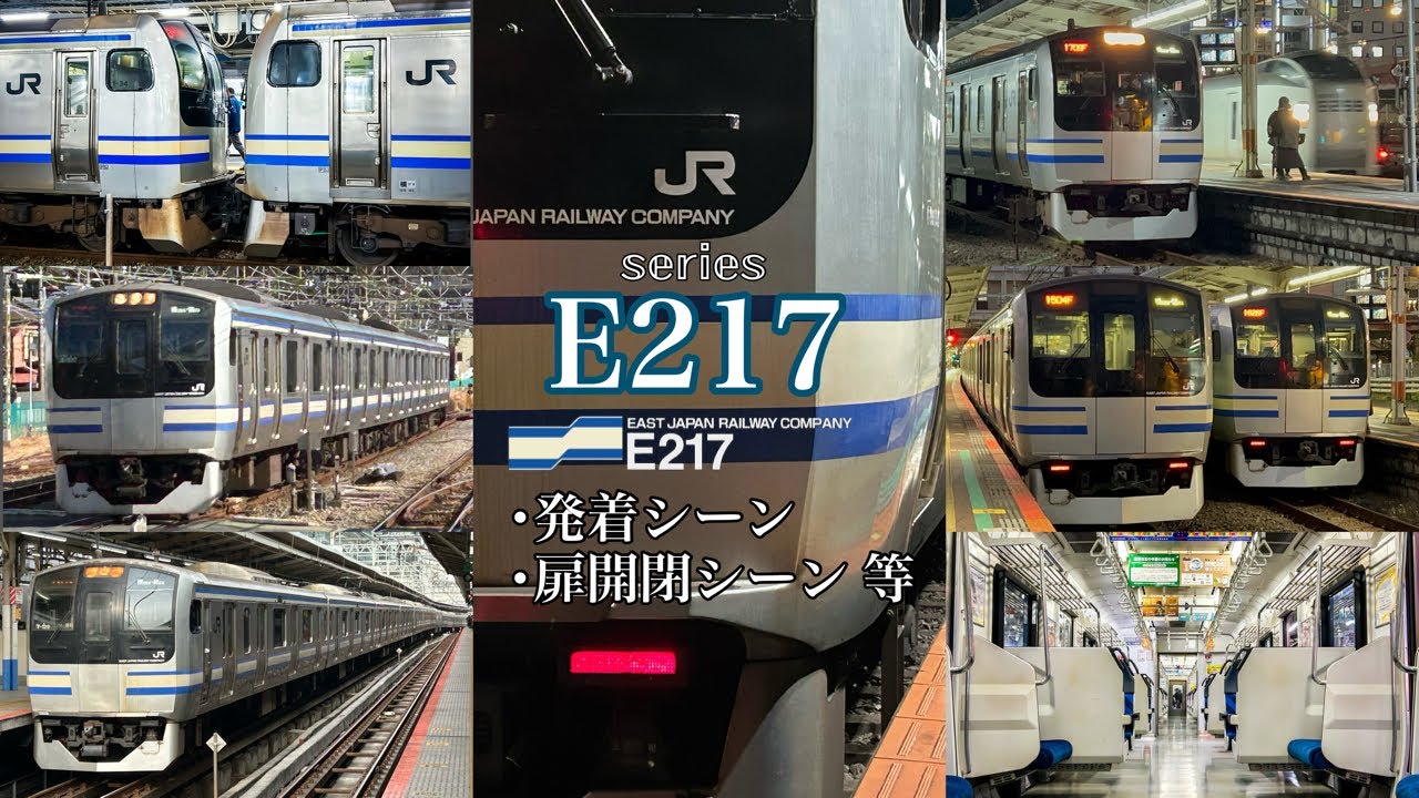 【E217系】約30年間活躍したE217系引退前の横須賀線･総武快速線駅発着シーン《※番外編有／津田沼･横浜等》￤#鉄道 #jr東日本 #e217系 #横須賀線 #総武快速線