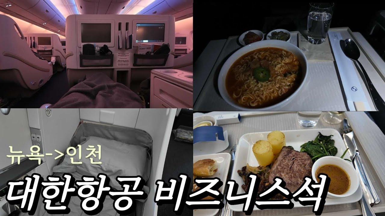 대한항공 비즈니스 프레스티지 클래스 뉴욕에서 인천행