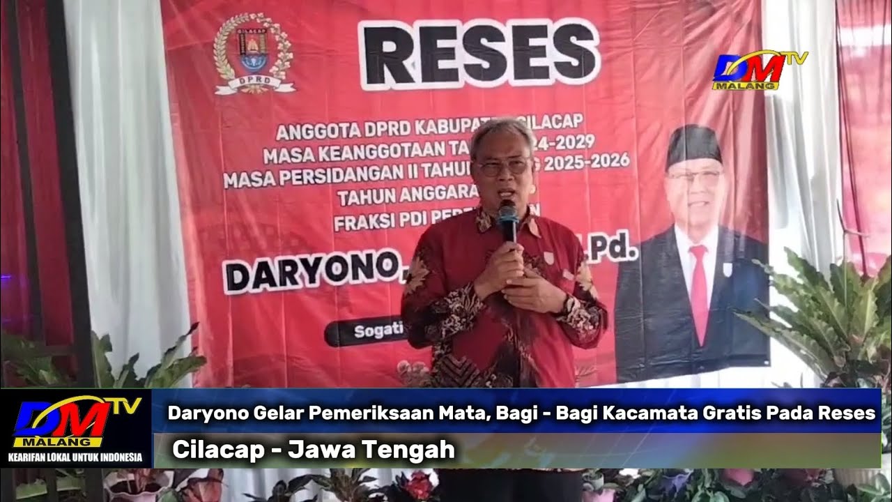 Daryono Gelar Pemeriksaan Mata, Bagi Bagi Kacamata Gratis Pada Reses