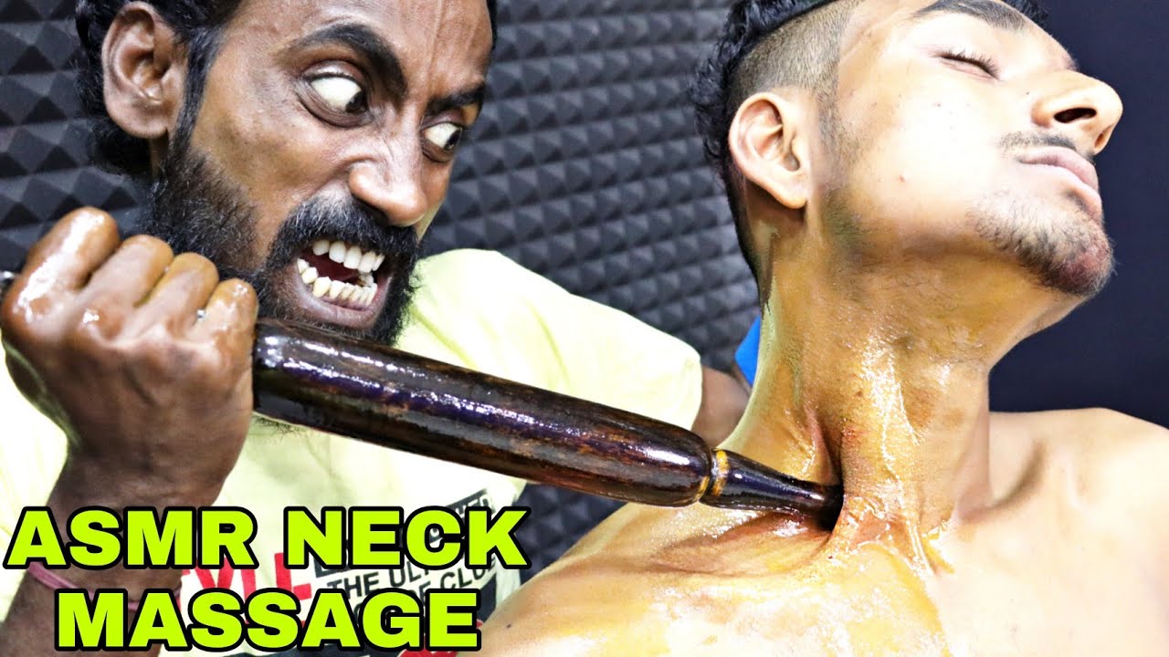 Master Tapas Neck Massage With Wooden Roller | Hair & Neck Cracking | Shoulder Massage | ASMR