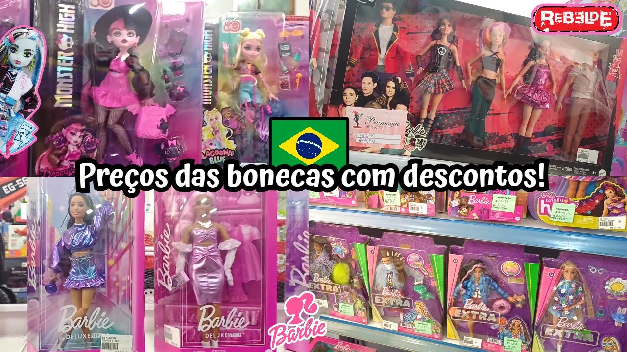 Hora de Conferir os Preços das Bonecas Barbie e Monster High 🍾 Loja no Interior de São Paulo