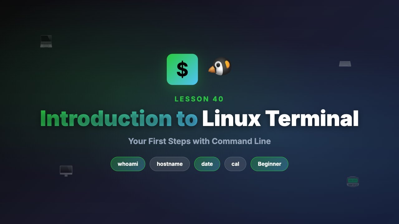 Introduction to Linux Terminal - Your First Commands | whoami, hostname, date, cal