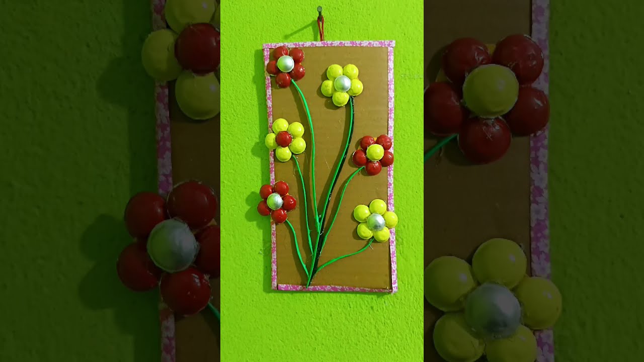 Wallhanging decoration ideas Home made #trendingshorts #homemadepapercraft 