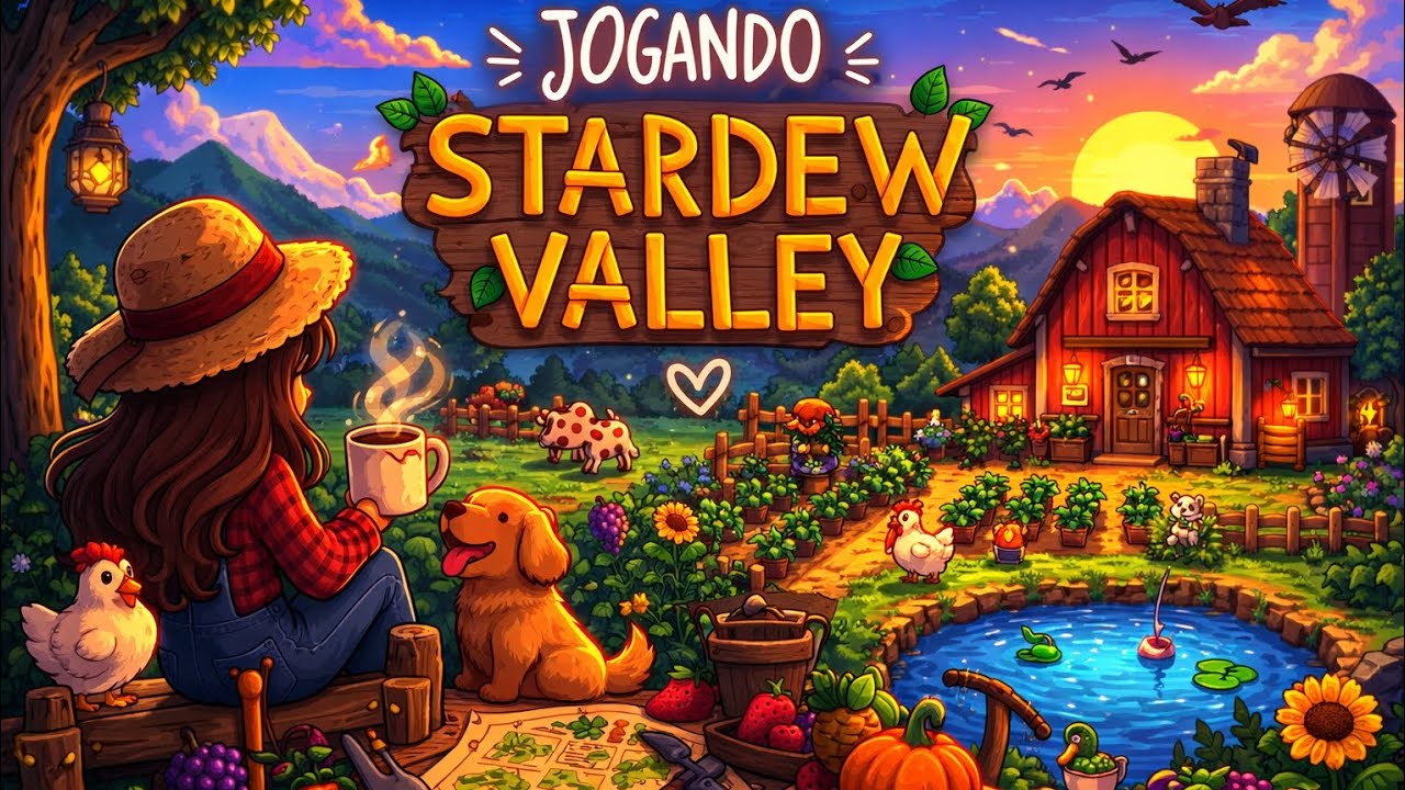 Jogando stardew valley 