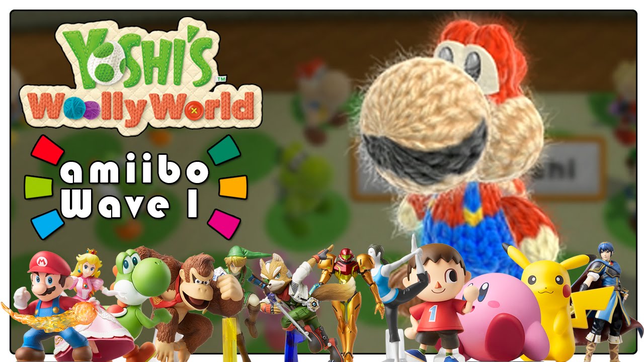 Yoshi's Woolly World - All Wave 1 Amiibo Yoshi Costumes! Full Detail In 1080p!