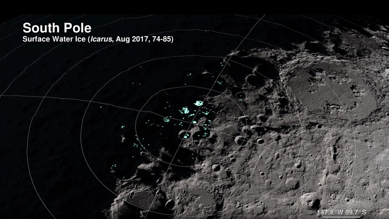 NASA Return to the South Pole (Surface, Water, Ice) Moon in 4K
