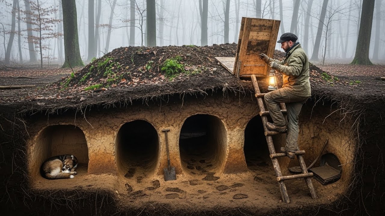 Man Creates a Warm Hidden Underground Shelter in the Amazon Jungle | Bushcraft, Survival