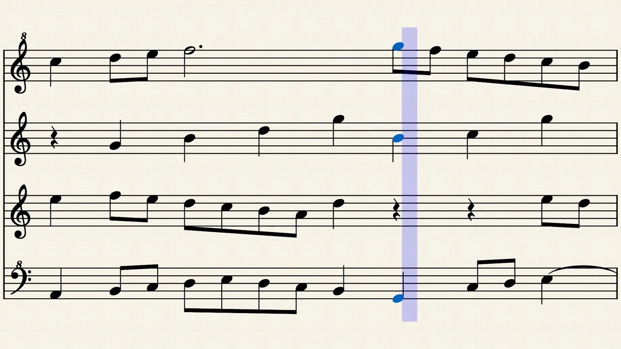 BWV 230 Lobet den Herrn, Motet 6, Recorder SATB