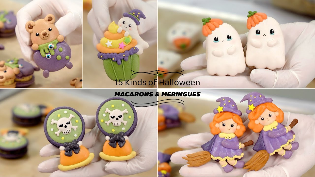 15 Kinds of Halloween Macarons & Meringues I made
