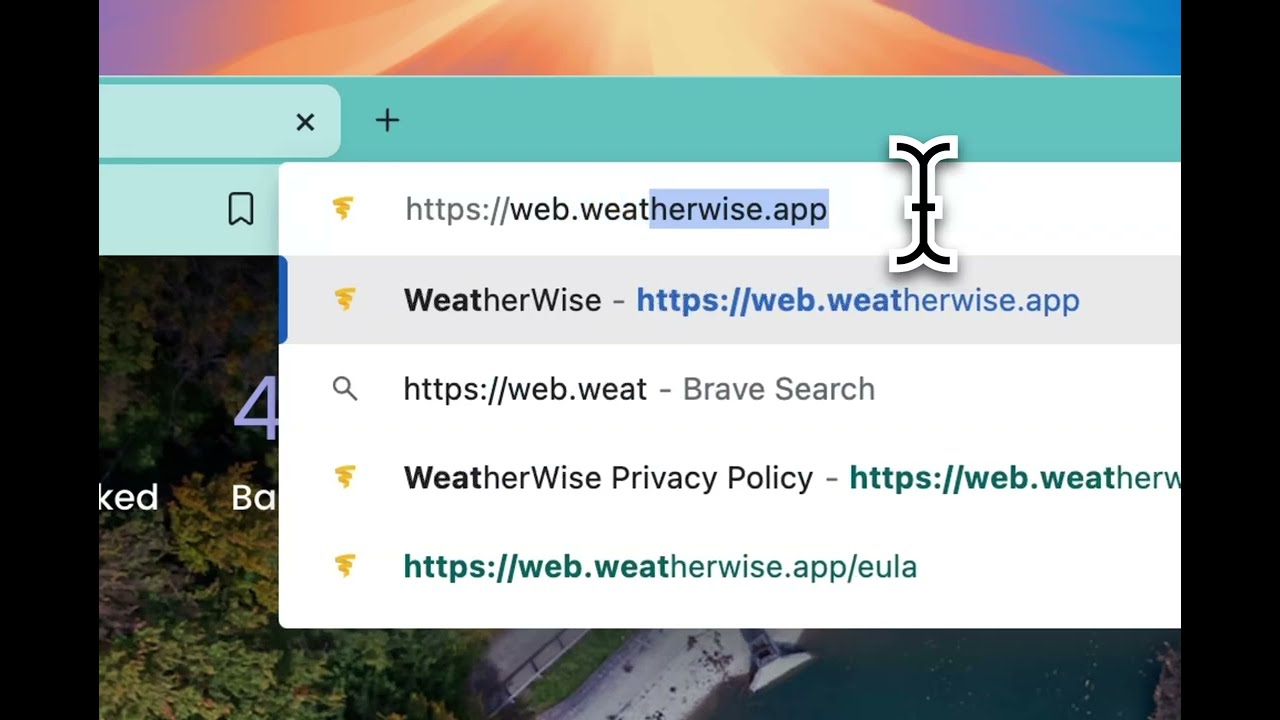 WeatherWise is available in your Web Browser
