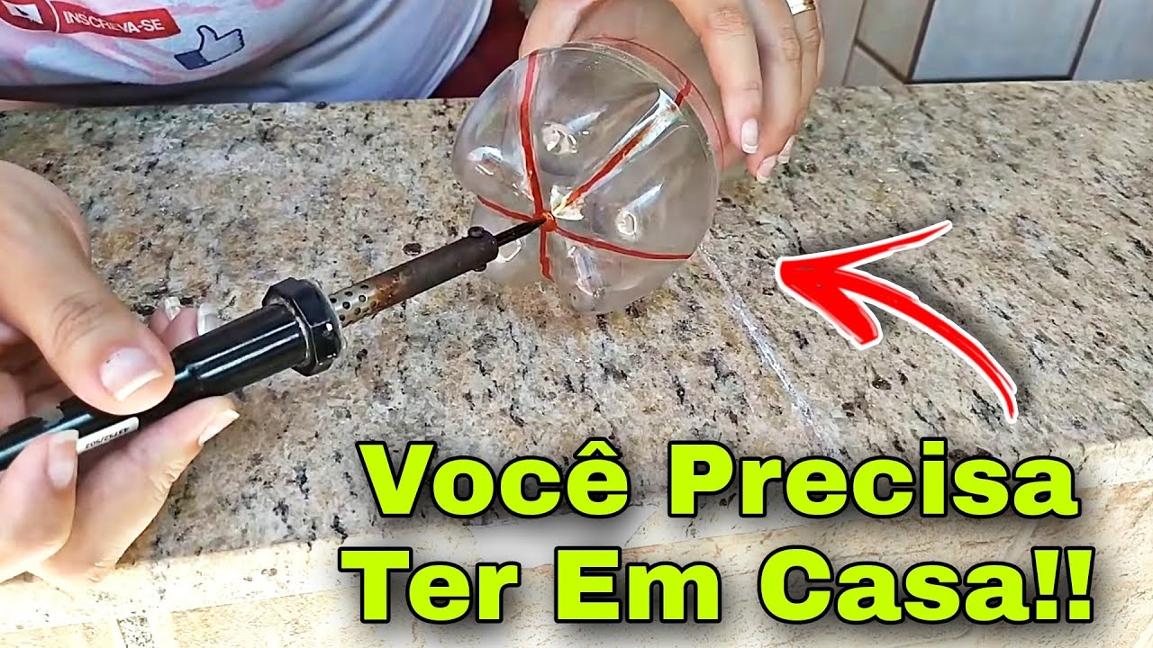 Olha o que Essa Mulher Fez Usando Garrafa Pet e Ferro de Solda - Você Precisa Ter Em Casa