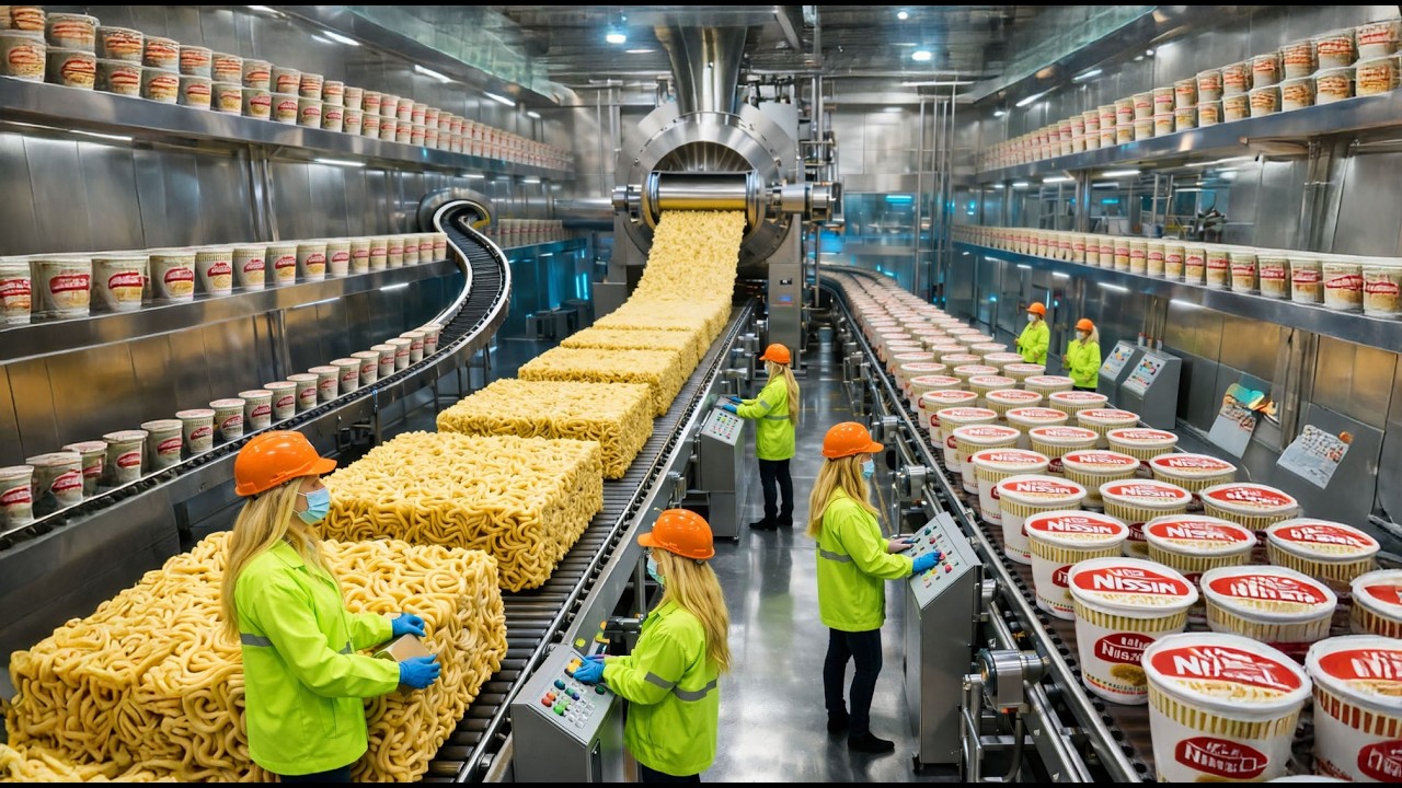 Inside Nissin Cup Noodles Mega Factory | From Wheat Farm to Billions of Cups (Full Process)