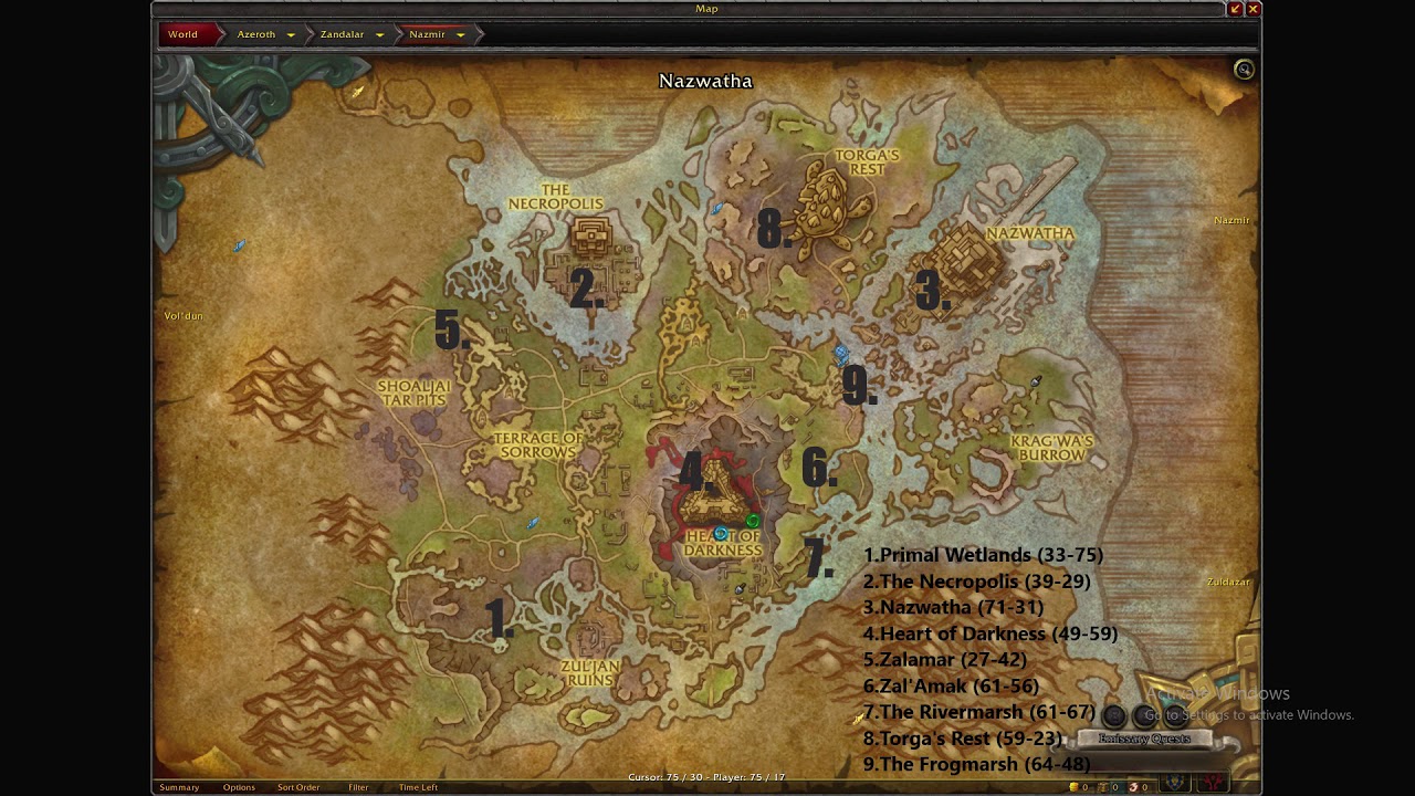 Nazmir Exploration [World Of Warcraft Battle For Azeroth Zone]