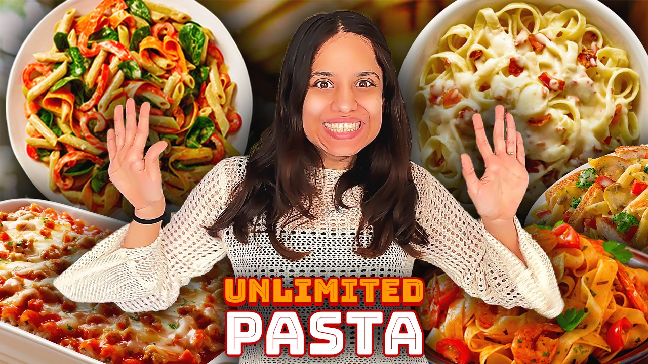 Eating only Pasta for 25 Hours 😍😱 | UNLIMITED PASTA EATING CHALLENGE 😍 | 