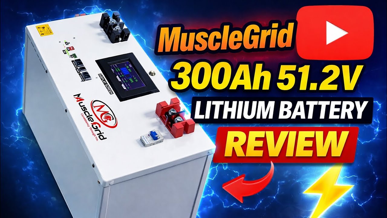 MuscleGrid 300Ah 51.2V LiFePO4 Battery Review | 15kWh Solar Powerhouse Tested