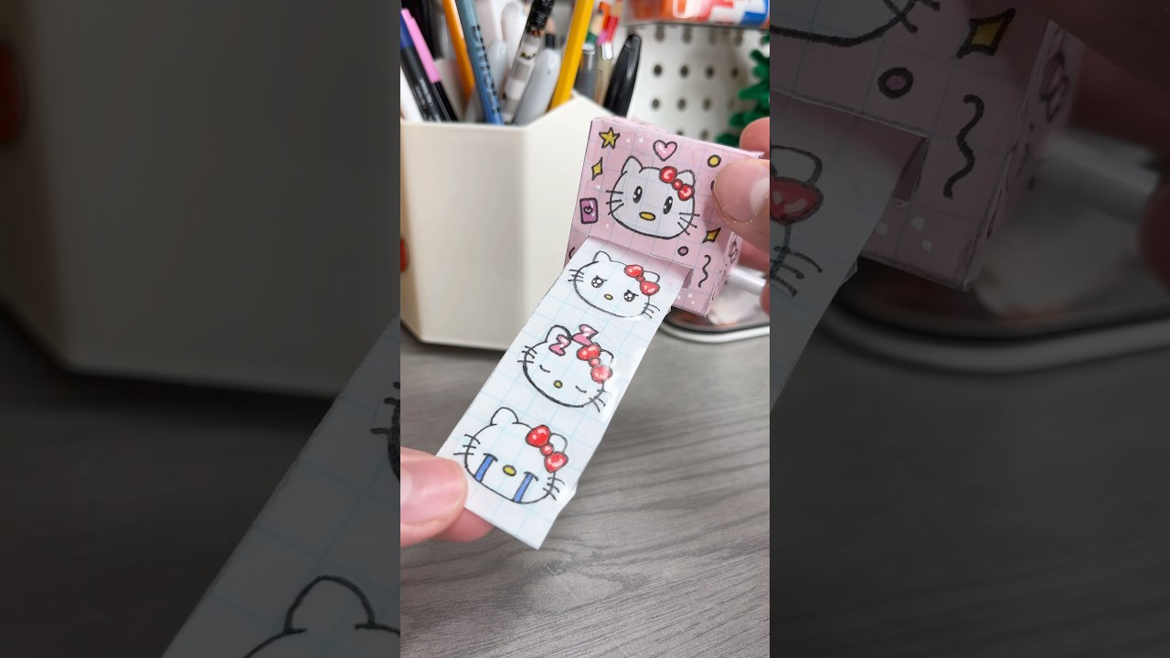 ✨Cute DIY sticker machine!? #hellokitty #diysticker #cute #papercraft #cutecrafts #diy