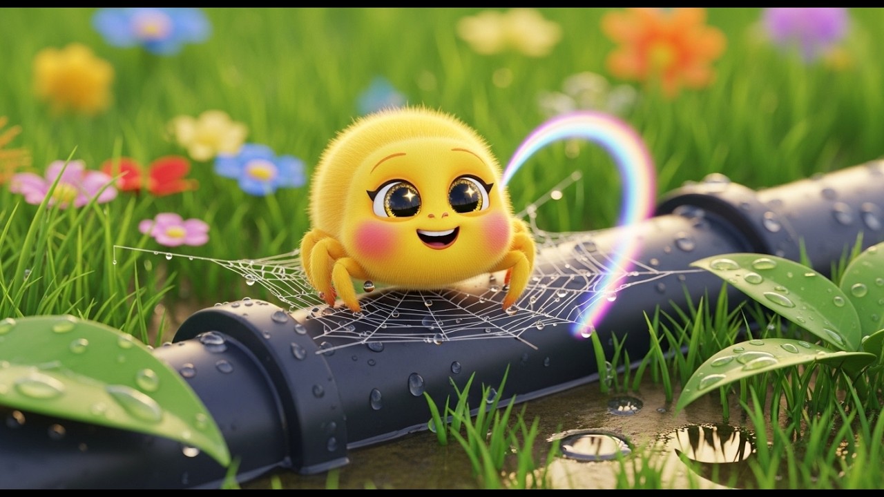 Itsy Bitsy Spider Rebuilds Her Web After the Big Rain 🌧️🕷️ | Never Give Up Kids Song 🌈