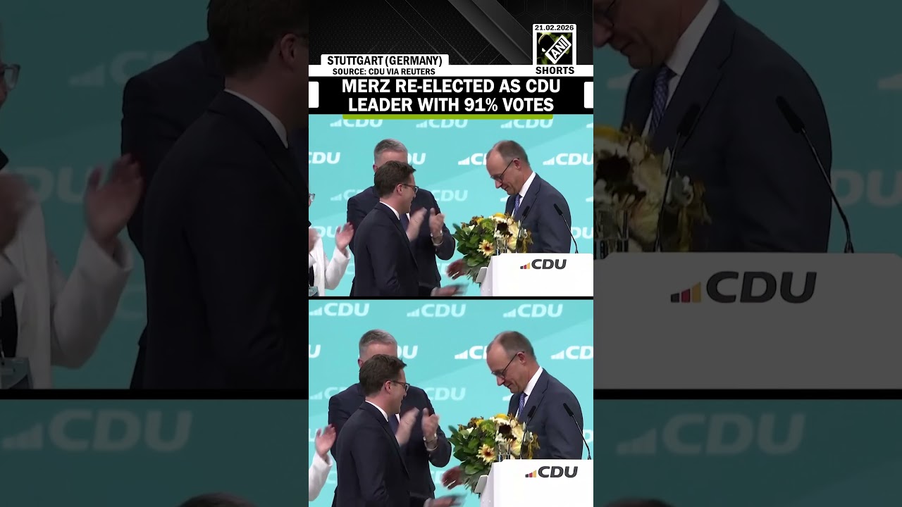Канцлер Германии Мерц переизбран главой ХДС, получив убедительные 91% голосов.