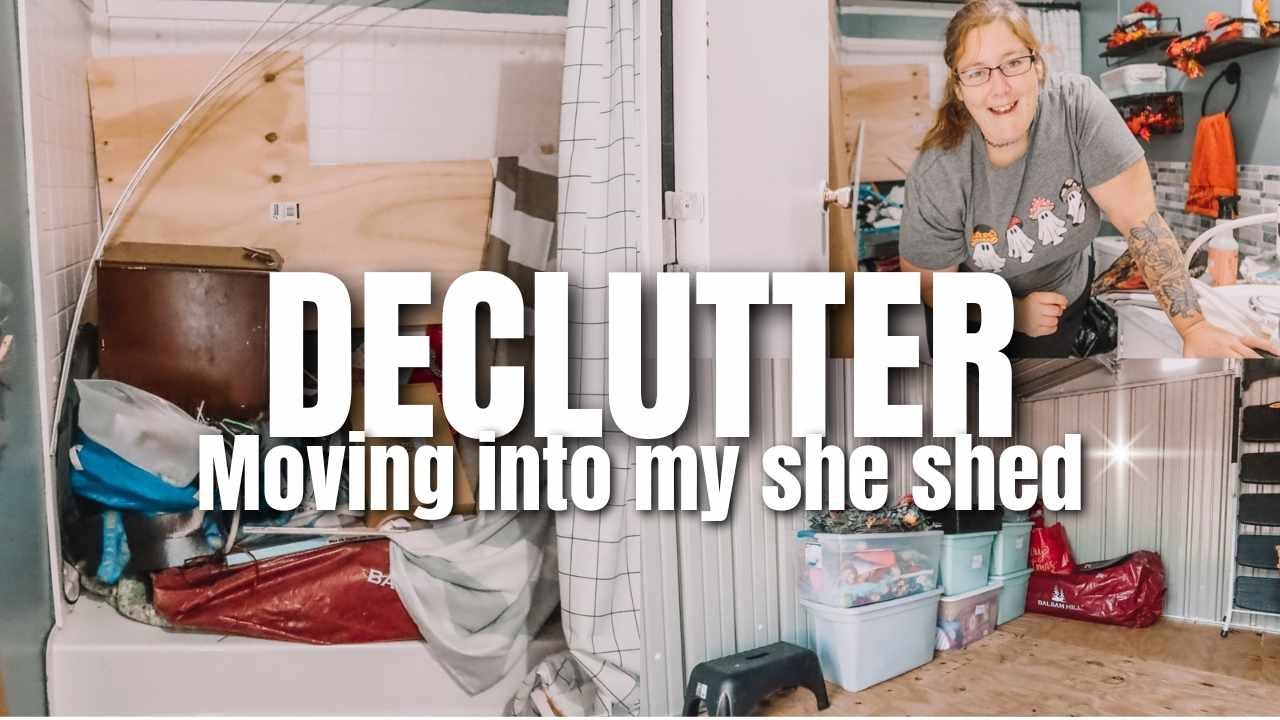 EXTREME DECLUTTER WITH ME | MOVING INTO MY SHE SHED | KIMI COPE