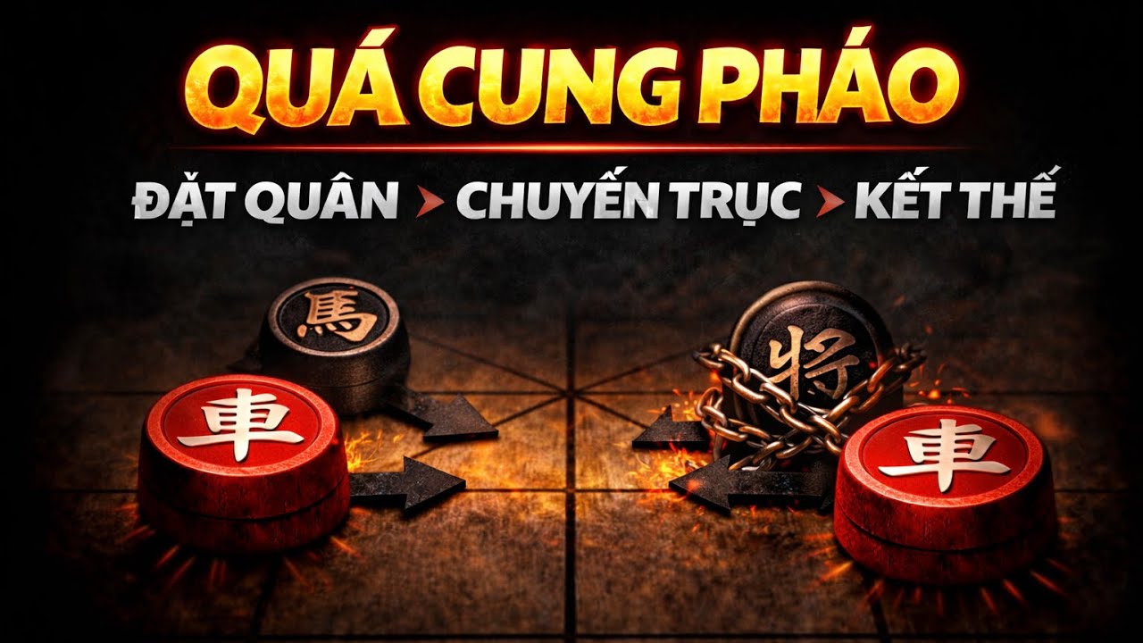 Quá Cung Pháo -  Đặt Pháo Đúng Chỗ -Chuyển Trục Thế Trận-Đi Đủ Sâu Để Kết Thế