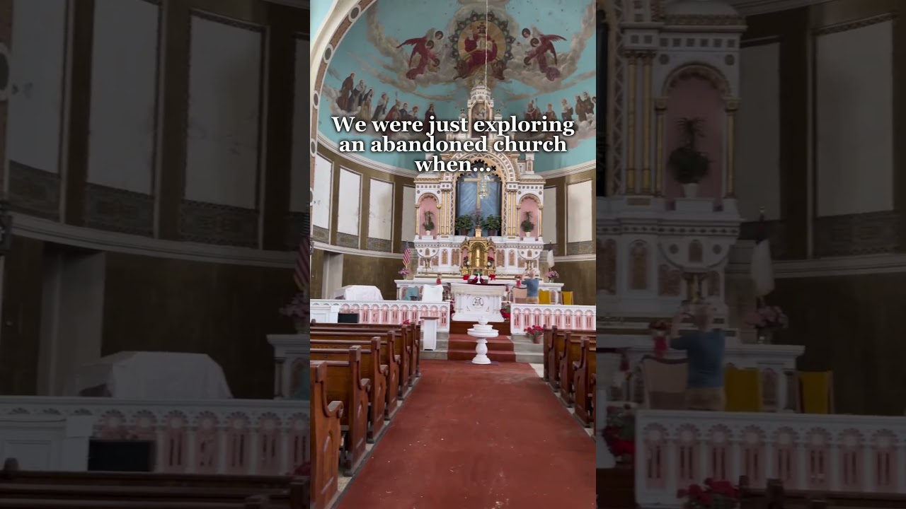 We got chased out of this abandoned church&hellip;