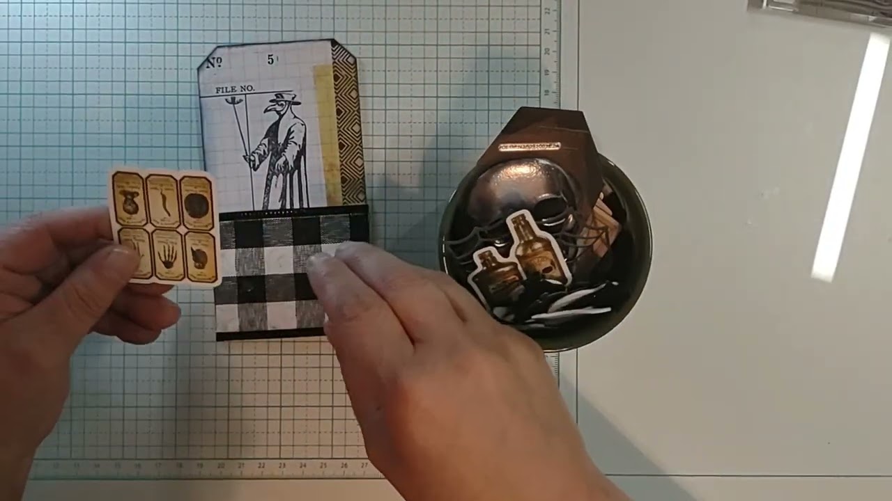 Making a Tag and Journal Card for Halloween Journal 