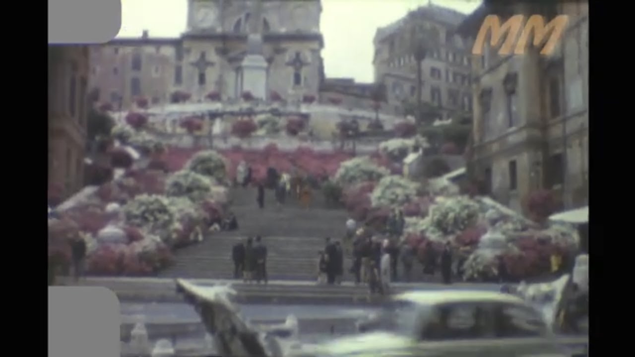 Venice, Florence & Rome early 1960's old cine film 482